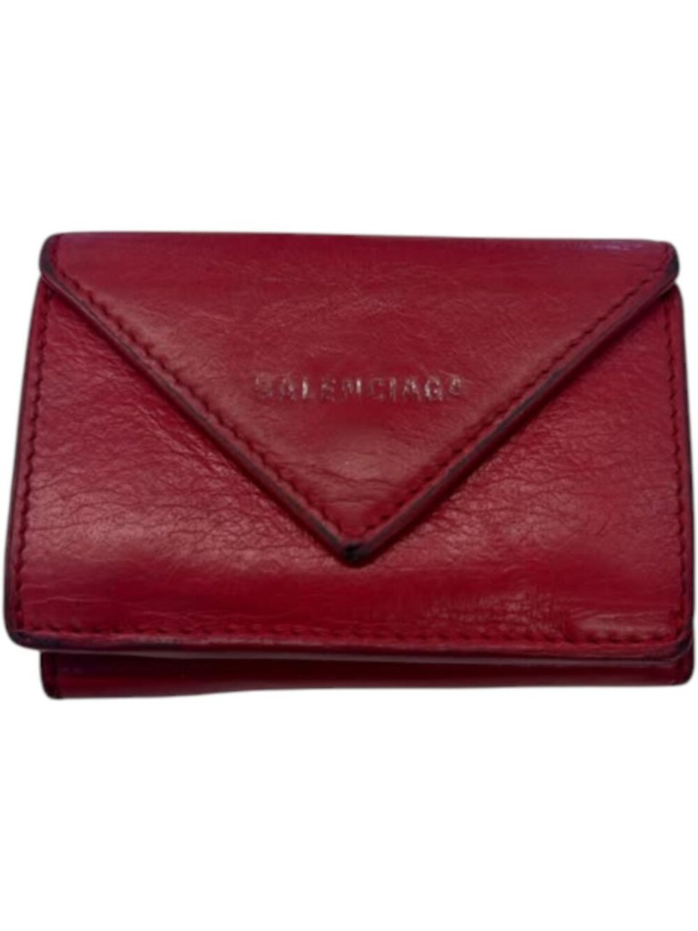 664161CR C1 Balenciaga Wallet Red Leather